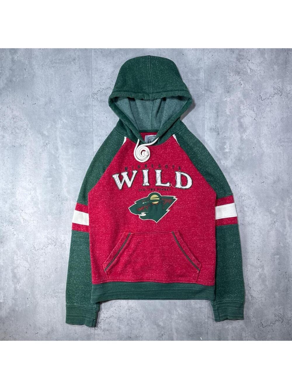 Y2K Minnesota Wild Hockey NHL red hoodie jacket